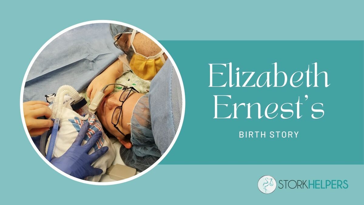 Elizabeth Ernest and her third addition to her family